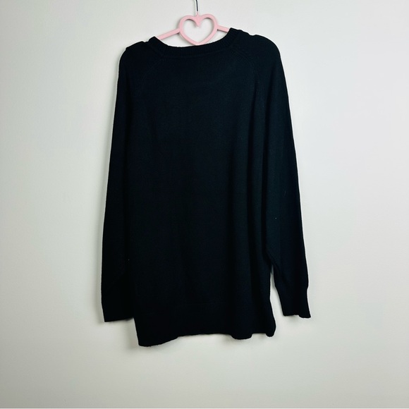 Reiss NWT Black Gina Flippy Knit Textured Sweater SIze US 10 - Picture 5 of 9